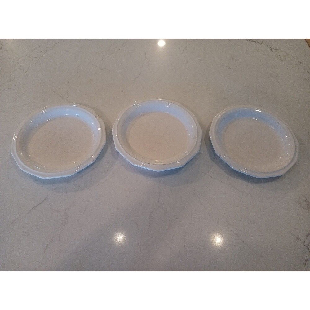 Pfaltzgraff "Heritage White" Set Of Three (3) Salad/Bread Plates - 6 7/8 Inch